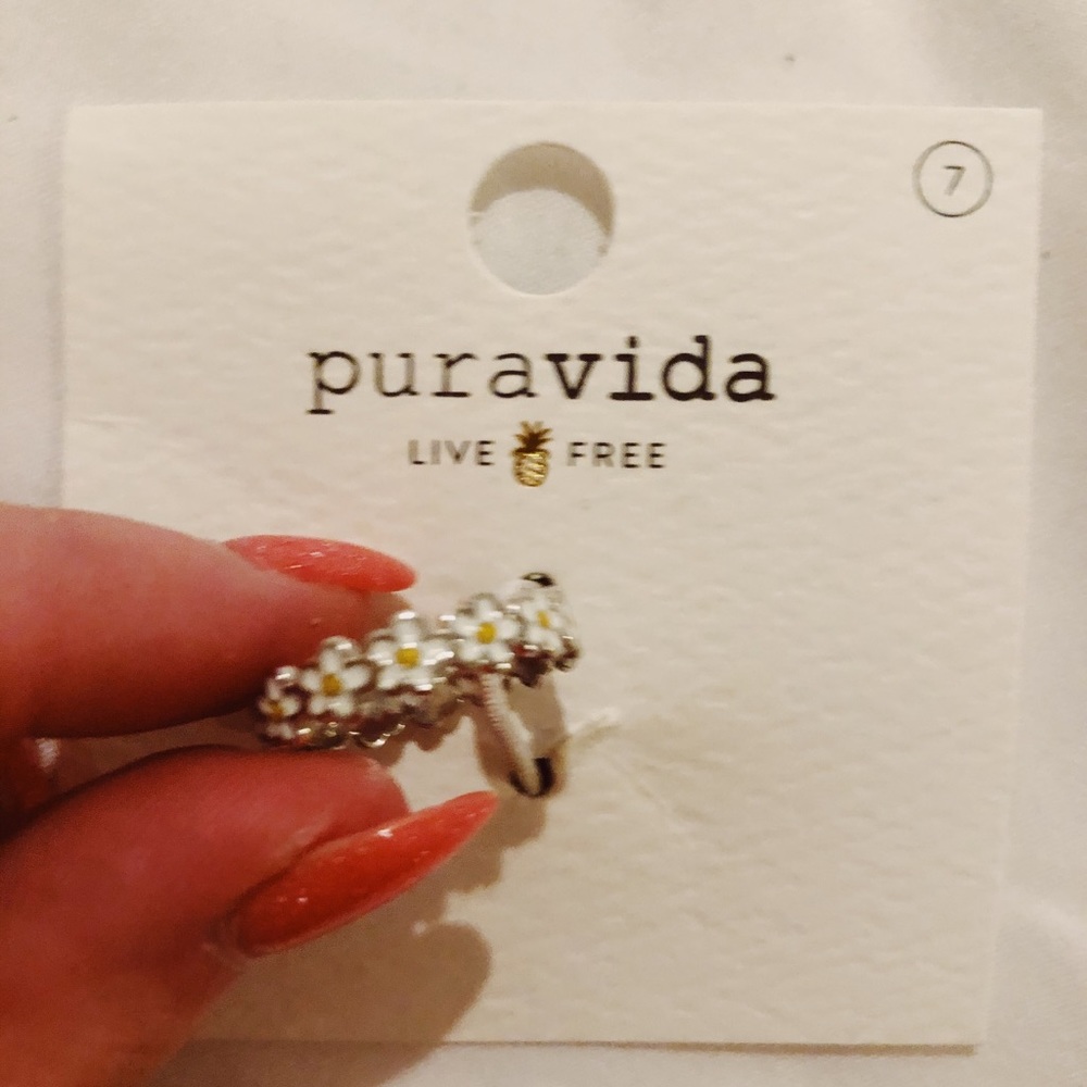 Pura Vida painted blooms ring size 7